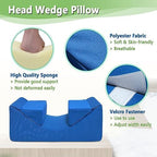 AOSSA Neck Stabilizer Pillow for Sleeping Upright, Head Cradle Pillow, After Surgery Positioning Pillows for Adults Elderly, Bedridden Neck Support Wedge for Bed, Head Positioner, Face Up Pillow