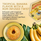 TORTUGA Caribbean Banana Rum Cake - 16 oz Rum Cake - The Perfect Premium Gourmet Gift for Gift Baskets, Parties, Holidays, and Birthdays - Great Cakes for Delivery