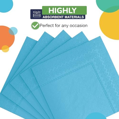 Turquoise Napkins Disposable Everyday 50 Pcs 2 Ply Turquoise Dinner Napkins Paper Everyday For Parties & Party Supplies