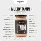 Organic Whole Sesame Tahini Paste - Unhulled & Stone-Ground - Silky Smooth Texture in Hummus, Dips, Dressings - Unsalted, Nut-Free, Kosher, Paleo, Keto 11.6 oz Glass Jar (2-Pack) Pepperwood Organics