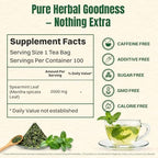 Hiihone Spearmint Tea Bags 100 Count – Pure Spearmint Leaf Herbal Tea, Caffeine-Free, Refreshing Mint Flavor, Supports Digestion & Everyday Wellness, Non-GMO