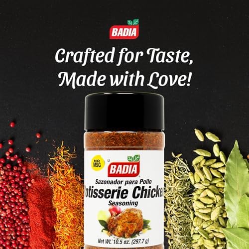 Badia Rotisserie Chicken Seasoning, 10.5 oz – Classic Blend for Poultry, Perfect for Roasting, Grilling & Air Frying