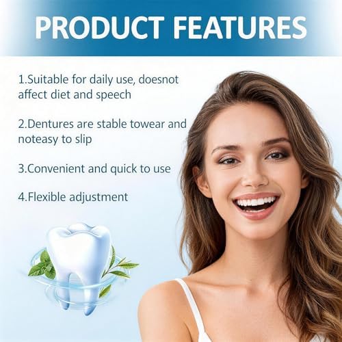 1 Pairs Adjustable Veneers Snap in Teeth, Temporary Covers Clip for Women Men