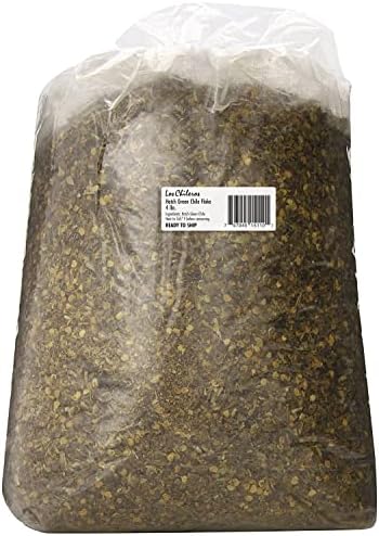 Los Chileros Hatch Green Chile Flake, Bulk bag, 4lb (Pack of 1)