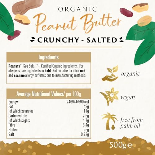 Biona Organic - Peanut Crunchy Butter - 500g