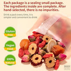 DOZO Ginseng Longan Red Jujube Tea Bag (20 Pack) Longan Goji Red Jujube Tea Women Replenish Qi Combination Herbal Tea 10.58oz/300g 人参桂圆红枣茶
