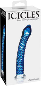 Icicles No. 29 G Spot Glass Dong 7 Inch Blue