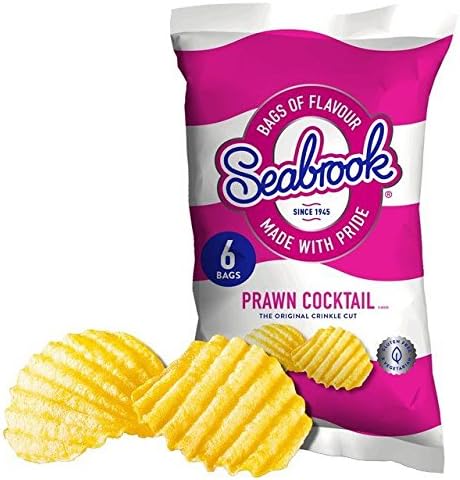 Seabrook Crinkle Cut Prawn Crisps 25g x 6 per pack