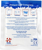 Case of 125 Instant Cold Packs, 5" x 6" (4" x 5" Cold Area) - Disposable Cold Compresses - No pre-Chilling Required for Quick, Effective First aid Treatment & Relief of Aches, Pains, Bumps & Bruises