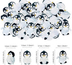 Ercadio 40 PCS Edible Penguin Baby Cupcake Toppers Cute Penguin Cake Picks Christmas Xmas Holiday New Year Holiday Winter Baby Shower Kids Birthday Party Supplies