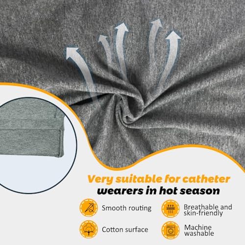 Lmaray Urine Bag Pants for Elderly/Men/Women, Incontinence Care Trousers, Catheter Leg Bag Pants with 2 Pockets
