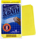 Cadie Kitchen and Bath Amazing Wipes - Absorbent and Reusable Cloth for Washing, Drying, Wiping in The Bathroom or Cuisine Surfaces | Cleaning Sink, Tiles, Bathtub, Walls, Mirror or Floors | 3-Pack