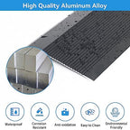 Floor Transition Strip - Aluminum Transition Strips Threshold Ramps for Doorway Aluminum Floor Reducer Molding for Carpet/Entry Door/Tile/Threshold/Wheelchair (Black, 48''x4'')