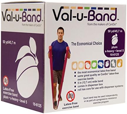 Val-U-Band Latex Free Exercise Band, Plum