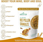Alovitox Bee Pollen Granules 16 Oz | 100% Pure, Fresh Raw Bee Pollen | Superfood Packed Bee Pollen with Antioxidant, Protein, Vitamins & More | Nutritional Yeast & Gluten Free