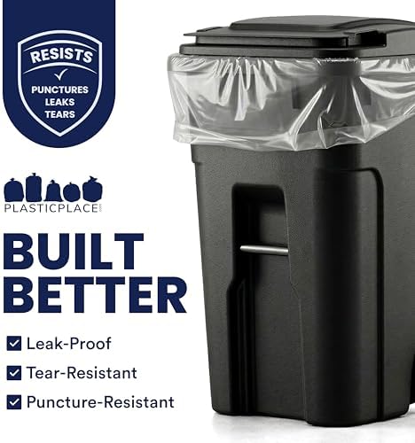 Plasticplace 95-96 Gallon Garbage Can Liners ,25 Count (Pack of 1)