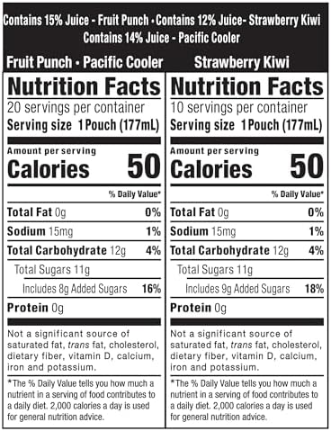 Capri Sun Fruit Punch, Strawberry Kiwi and Pacific Cooler Flavored Juice Drink Blend Variety Pack, 30 ct Box, 6 fl oz Pouches