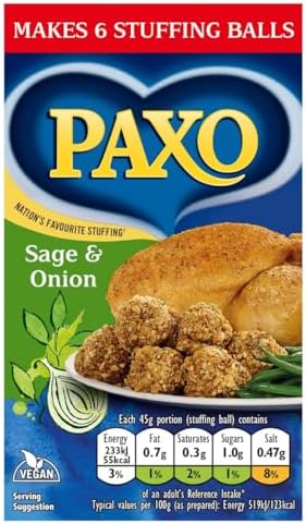 Paxo Sage and Onion Stuffing Mix - 85g - Pack of 4 (85g x 4)