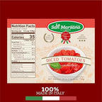 La San Marzano 6 Pack, Italian Diced Chopped Crushed Tomatoes, 100% Product of Italy, 6 x 28 Oz Can, Italian Style, Packed in San Marzano Region of Italy by La Regina
