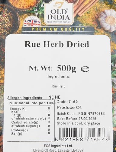 Old India Rue Herb Dried 500 g