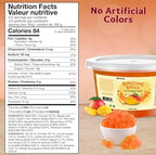 Mango Boba Pearls, Popping Boba Bursting Bubble Tapioca Pearls For Bubble Tea, No Artificial Colors (1 LB Pack of 1)