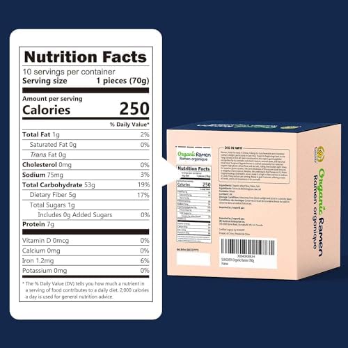 SUNGIVEN Organic Ramen Noodles Healthy Low Sodium Ready in 3 Minutes Non-Fried Instant No Additives or Preservatives 2.46 OZ (Pack of 10)