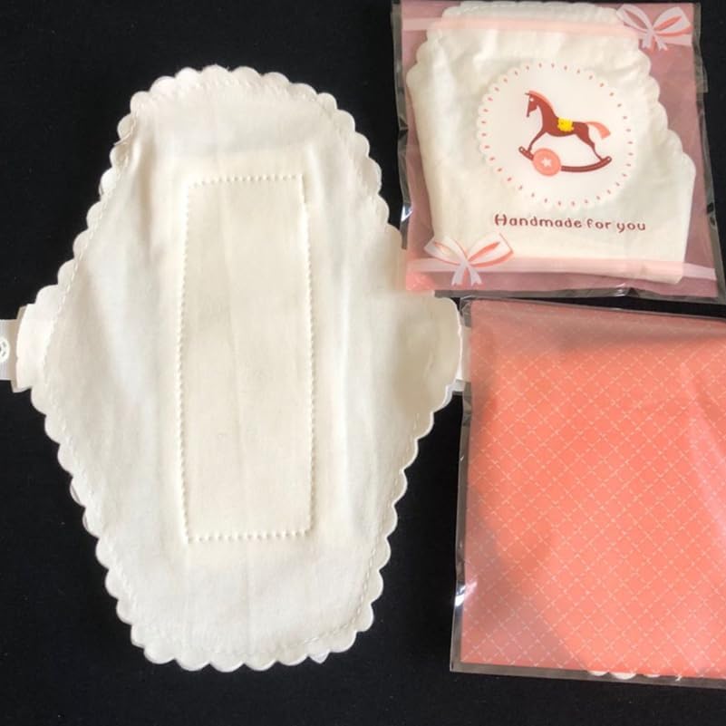 Ipetboom 9Pcs Waterproof Menstrual Cloth Pads Set - Washable Reusable Cotton Sanitary Towels for Women - Leakproof Soft Panty Liners with Button Closure for Travel and Everyday Comfort