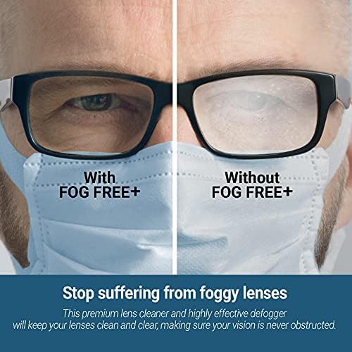 Fog Free Plus Anti-Fog Spray for Glasses - Lens Cleaner and Defogger - Effective on All Lenses and Anti-Reflective Coatings - Prevents Fog on Eyeglasses, Sunglasses, AR Coatings - 1 oz. (29.5 mL)