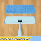 16.5 inch Reusable Mop Pads Microfiber Spray Mop Replacement Heads for Wet/Dry Mops Compatible with Bona Floor Care System (5 Pack)