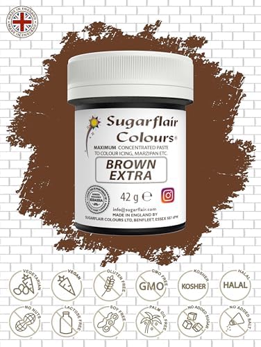 Sugarflair Paste Colours - Brown Extra (42g)