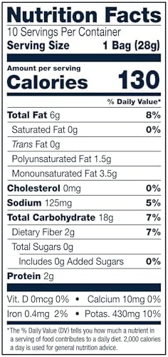 Cape Cod Potato Chips, Less Fat Original Kettle Chips, 1 Oz Snack Bags, 10 Ct