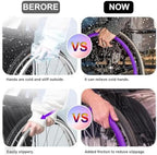 20/22/24Inch Wheelchair Push Rim Covers 1 Pair Silicone Wheelchair Hand Push Cover Non-Slip Hand Push Cover Improve Grip and Traction, Easy to Take of and Clean,Orange,24in