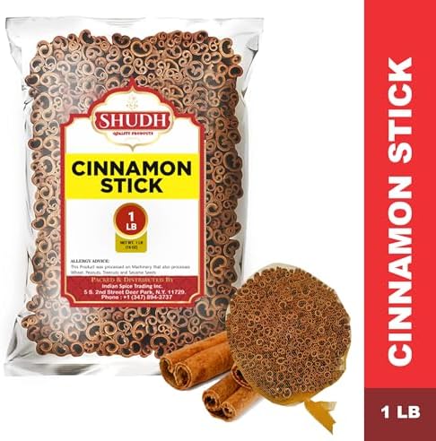 SHUDH Cinnamon Sticks 1 LB | Cassia Cinnamon | Canela | Perfect for Baking, Cooking & Beverages & Oatmeal| 2 3/4" Length | 100% Raw From Indonesia
