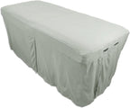 Microfiber Massage Table Skirt by Body Linen - Massage Table Bed Skirt to Fit Standard Size Massage Tables - Lightweight, Super Soft and Stain-Resisting - Mirage Gray