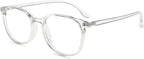 Firmoo Classic Square Blue light Blocking Computer/TV Reading Glasses,Glare Free Readers,Lightweight Plastic Frame Unisex Women/Men(Clear Frame)