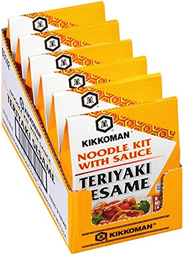 Kikkoman Gluten-Free Teriyaki Sesame Noodle Kit With Sauce, 4.8 Oz (Pack Of 6)