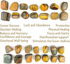 Jet Tiger Eye Tumbled Stones 100 Grams – Natural Polished Gemstones for Energy, Focus, and Protection – Spiritual, Meditation, and Home Décor Crystals