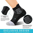 IRAMY Compression Ankle Support Socks Women - Coolmax Wicking, Cushioned Athletic, Plantar Fasciitis Relief 2/3/6 Pairs