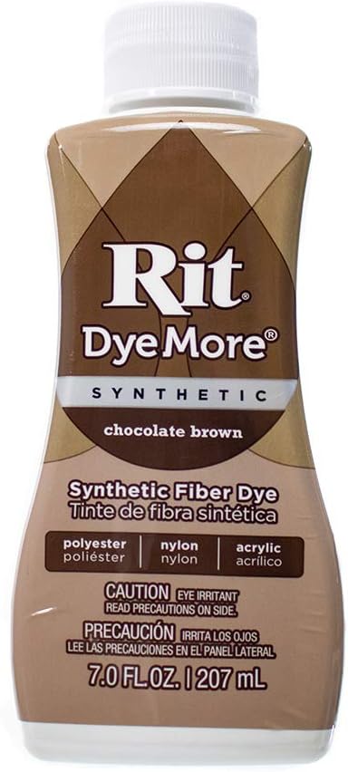 Rit DyeMore Single Bottle 7 Oz. Synthetic Liquid Fiber Dye for Clothing, Décor, and Crafts – Chocolate Brown
