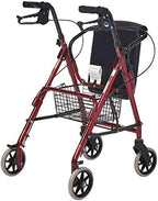 Lumex Walkabout Junior Rollator - Narrow Rolling Walker with Seat for Seniors & Small Spaces
