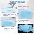 Rocinha 100 Pack Disposable Changing Pads Baby Disposable Underpads Waterproof Diaper Changing Pad Breathable Underpads Bed Table Protector Mat (17 x 13 Inches)