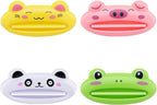 Cartoon Animal Plastic Frog Cat Panda Pig Shaped Toothpaste Cream Squeezers - Pack of 4