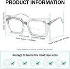 Eyekepper Transition Photochromic Bifocal Readers Reading Glasses for Women Oversized