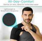 Vive Shoulder Brace for Women & Men - Injury Recovery Compression Support Sleeve - for Rotator Cuff Injuries, Arthritis, Sprain, Dislocation, PT - Targeted Inflammation Pain Relief (Black, Medium)