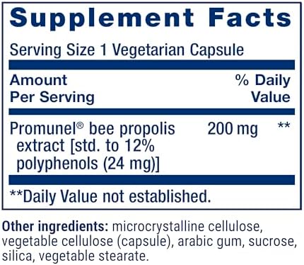 Life Extension® Bee Immune Propolis Capsules, Immune Support, Respiratory Health, bee Propolis, Gluten-Free, Non-GMO, Vegetarian, 60 Capsules