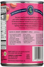 WESTBRAE Natural Organic Chili Beans, Source of Plant Based Protein and Fiber, Low Fat, Gluten Free, 15 oz (Pack of 12)