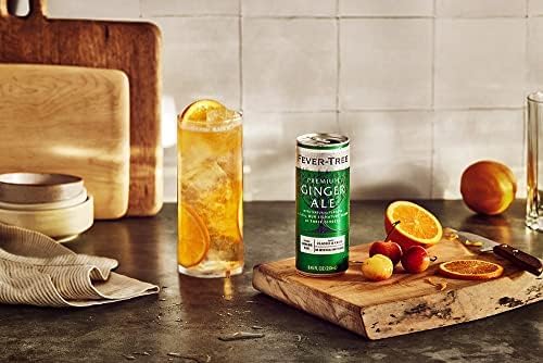 Fever-Tree Ginger Ale – Premium Mixer for Cocktails and Mocktails, 8.45 fl oz Cans, Pack of 4 – Naturally Sourced, Non-GMO