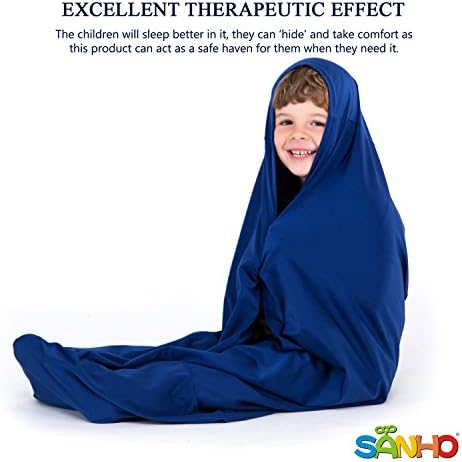 SANHO Dynamic Movement Sensory Sock, Body Sock, Toys for Autistic and Sensory Processing Disorders, Updated Version, Good for Height:35"- 59" Deep Blue