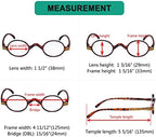 Eyekepper Oval Round Reading Glasses Women Men Small Vintage Reader Eyeglasses Mini with Spring Hinges