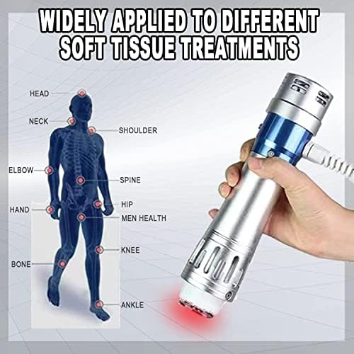 KLUFO Portable Shockwave Therapy Machine - Professional ED Treatment Machine with CE Approval, Deep Tissue Percussion Body Relax Muscle Pain Relief Massager for Neck Back Shoulder Foot